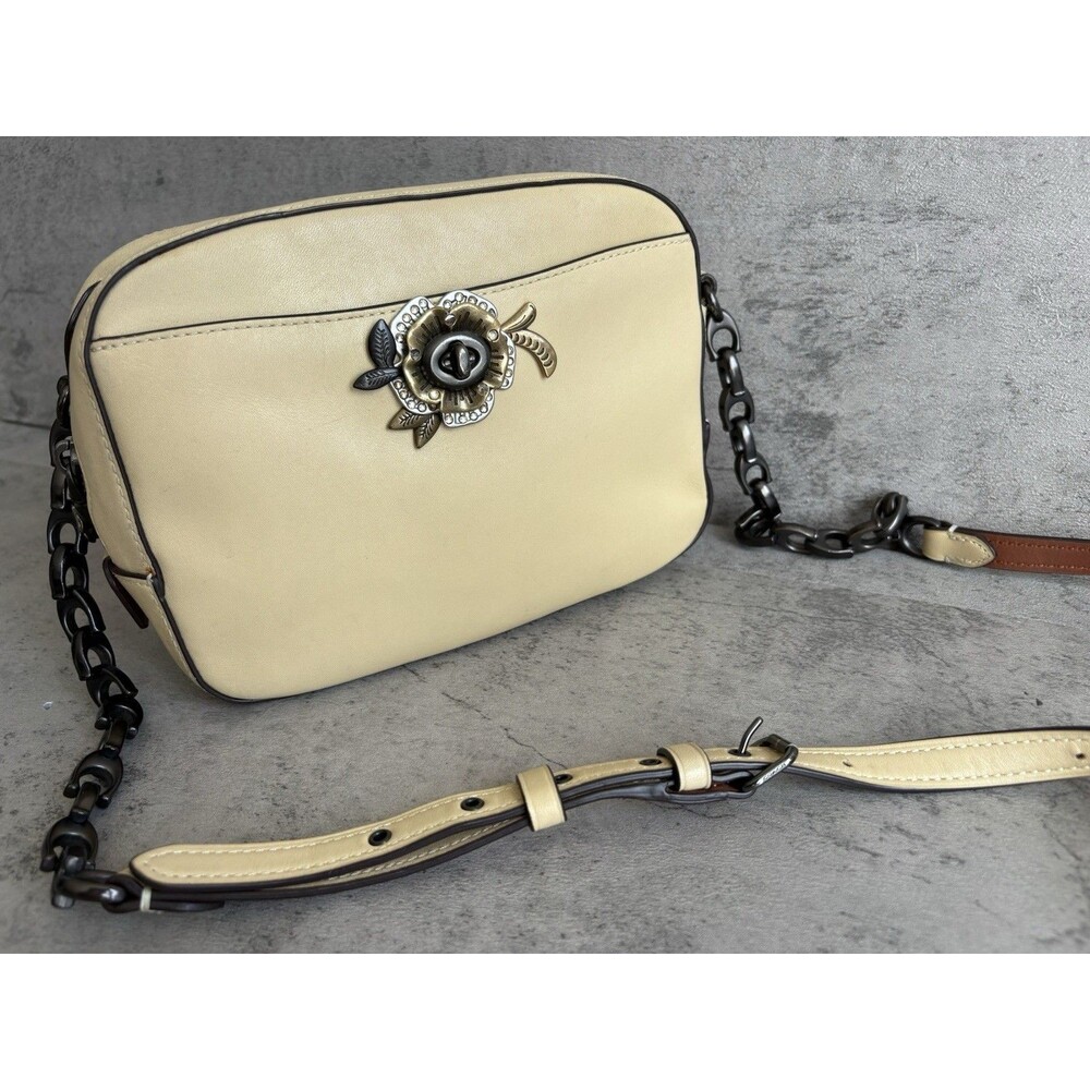 RARE! Coach 1941 Camera Bag w/ Tea Rose C-Chain Strap Crossbody Leather 29094